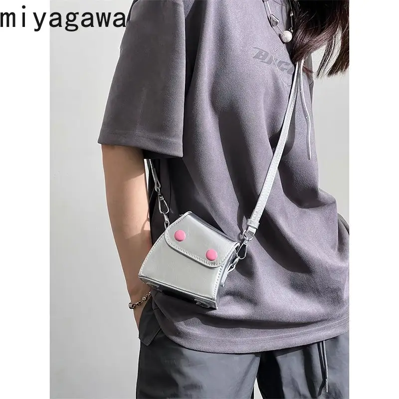 Miyagawa 2023 Нова Сладка Мини чанта през рамо за Момичета, Квадратна Чанта, Луксозна Модерна Чанта на едно Рамо, Корейската Елегантна Дизайнерска Чанта Изображение 0