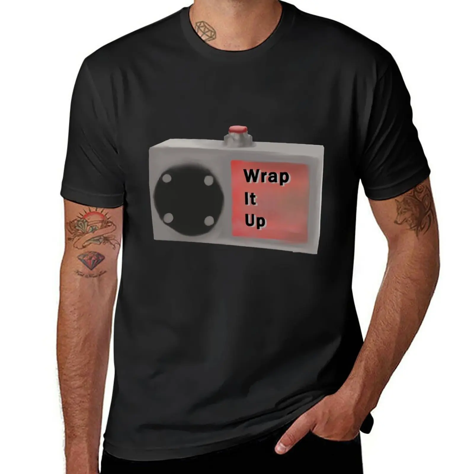 New It ' s The Wrap It Up Box! Тениска, тениски по поръчка, черни тениски, прости черни тениски, мъжки Изображение 0