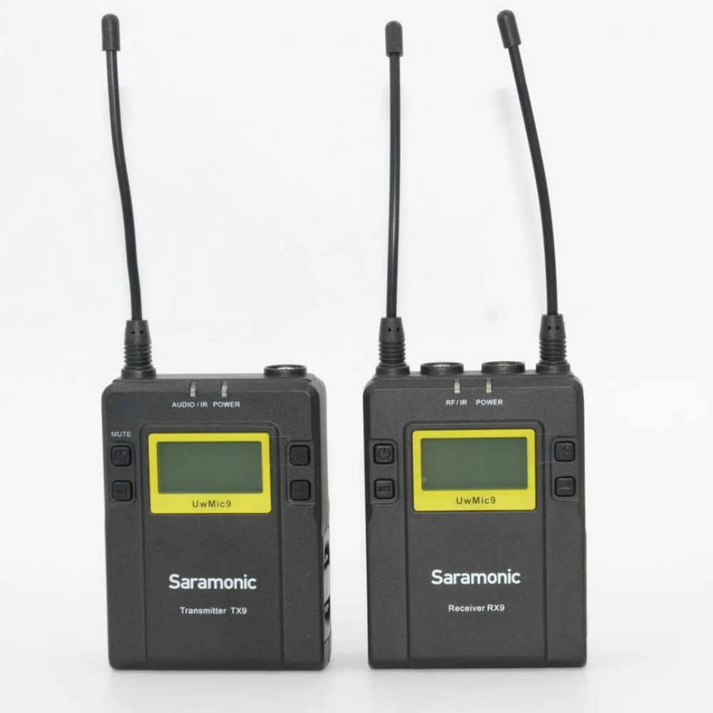 Saramonic UwMic9 (RX9 + TX9) факс разпространение Интервю UHF Безжична Петличная Микрофон система за Цифров Slr Камера Камера Изображение 0