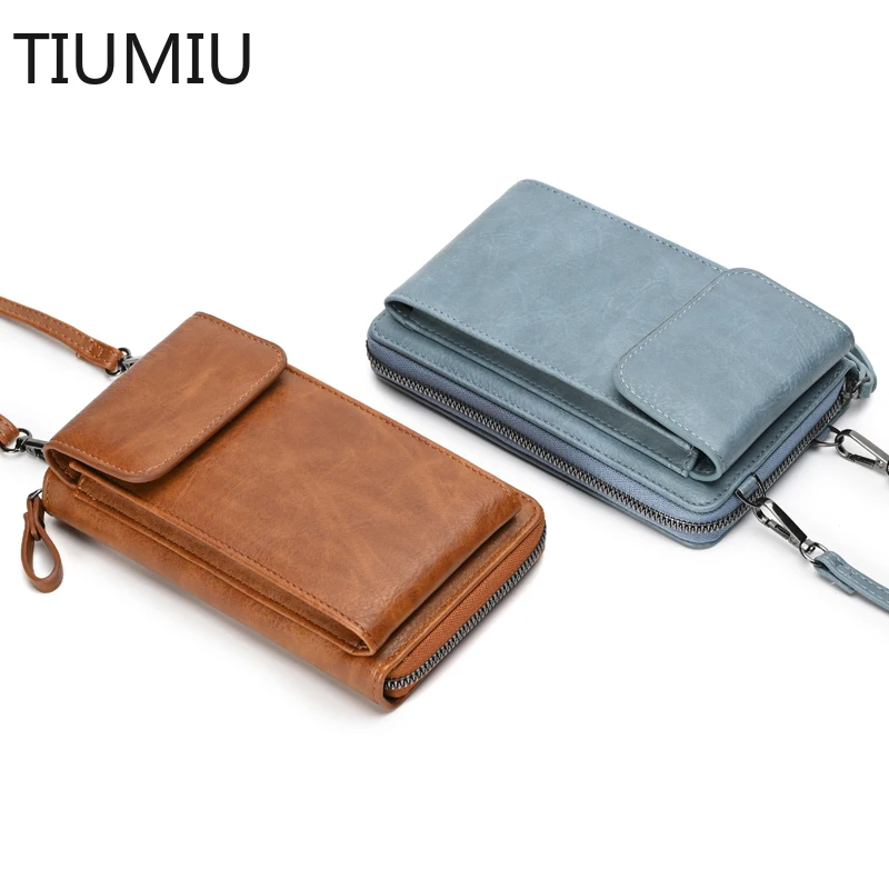TIUMIUSmall Чанти-незабавни посланици по рамото за жени, Дамска чанта за мобилен телефон, Преносим чантата си през рамо, Мини чанта, държач за карти, монети Изображение 0