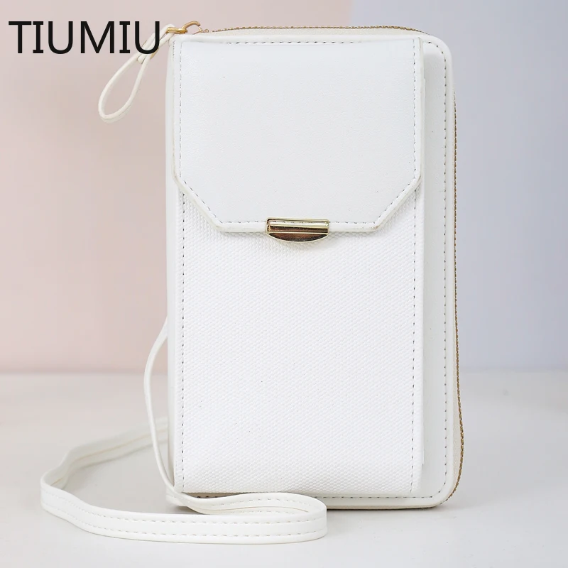 Tiumiuwomen's Куриерски чанти за едно рамо, чанта за телефон, чантата през рамо, Дамски портфейл от изкуствена кожа, Женски държач за карти Изображение 0