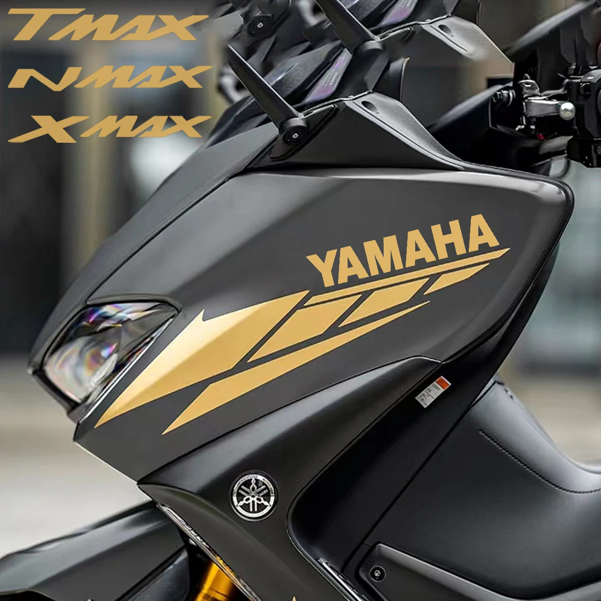 Vinyl светоотражающая стикер Yamaha, стикер с логото на мотоциклет, N Max 125 155 160 Tmax 500 530 560 Xmax 300 400 Изображение 0