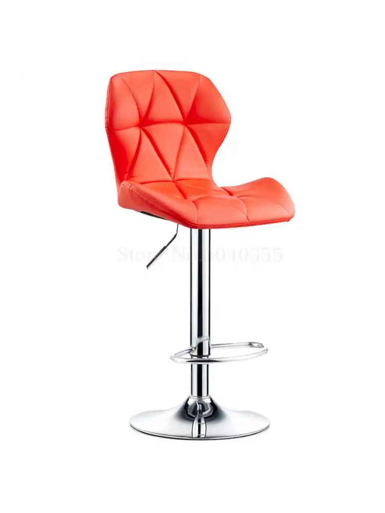 Бар стол на кабинковия подвижен стол модерен минималистичен домашен въртящ се бар стол високо столче-часова рецепция касов апарат стол с облегалка стол Изображение 0