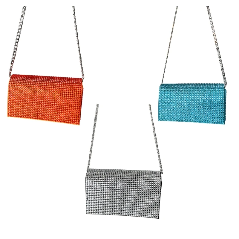 Блестяща Вечерна чанта за жени, Сватбен Клатч, чанта на верига, малка чанта за парти, чанта през рамо Изображение 0