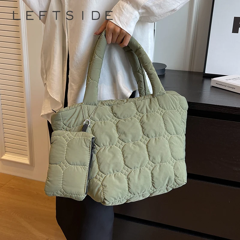 Дамски Чанта през рамо с Подплата от плат с ЛЯВАТА ръка, 2023, Корейската Модна Дизайнерска Мека Модерна Зимна Чанта и Портмоне Y2k Изображение 0