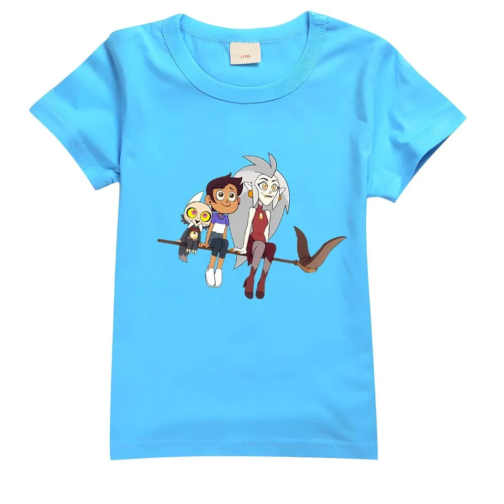 Детска тениска с изображение на Совиного къща, Кавайная тениска с Герои от Аниме, Ежедневни облекла, Тениски За малки Момичета и Момчета, Модни блузи с къс ръкав Изображение 0