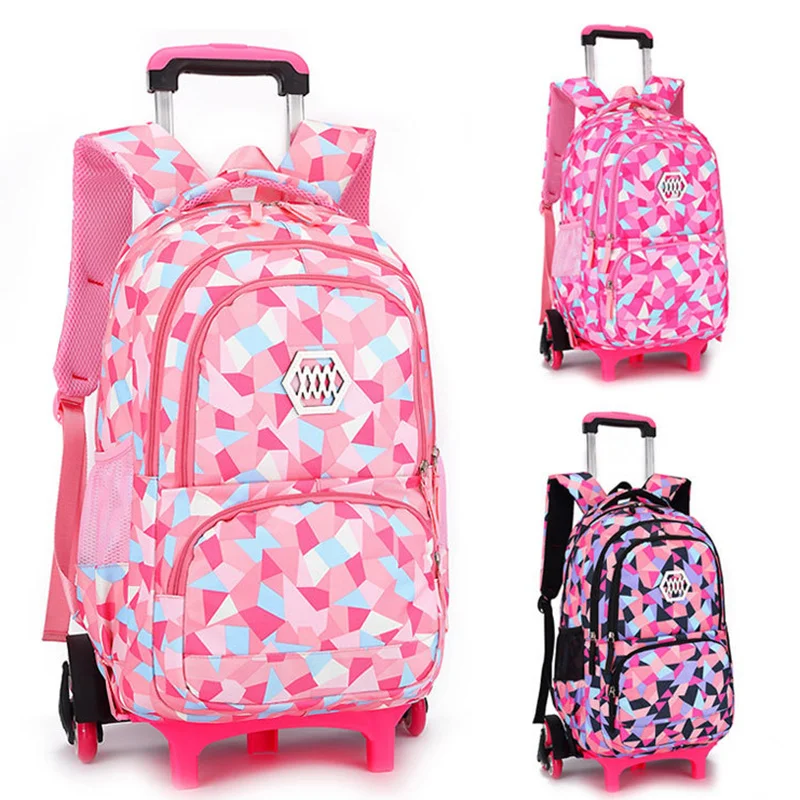 детски пътнически багаж, чанта за количка, училищна чанта за количка, раница на колела, ученически раници-количка за момичета, чанта за количка за момичета, чанта Изображение 0