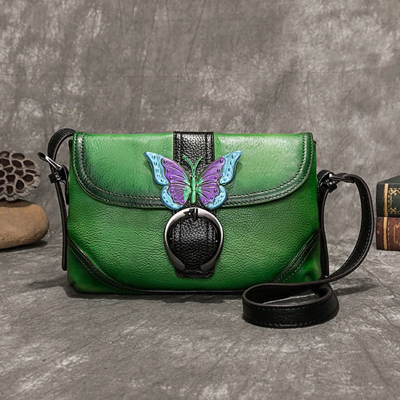 Елегантни чанти през рамо от естествена кожа за жени 2023, Модни малка брандираната дизайнерска дамска чанта през рамо, луксозни чанти Изображение 0