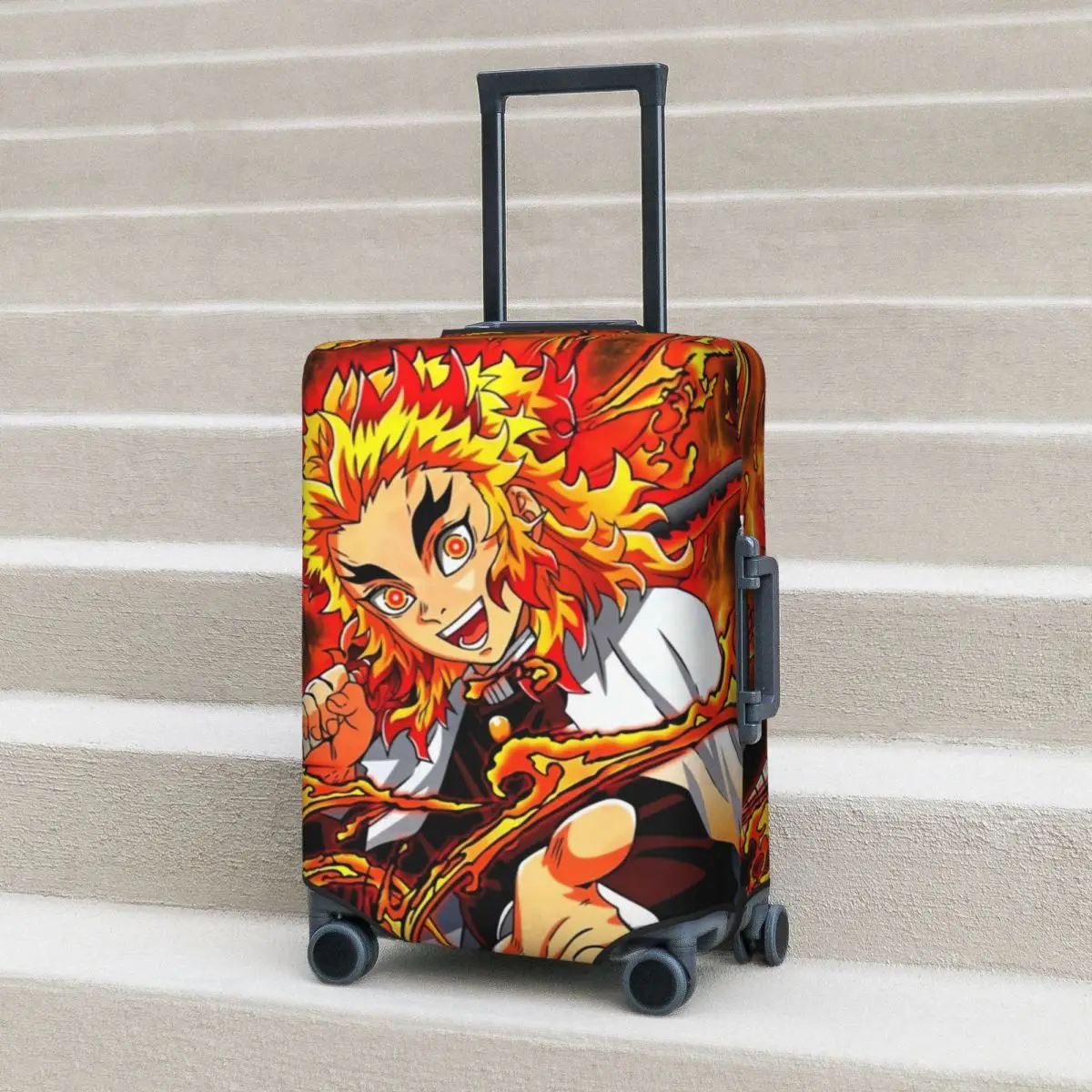 Калъф за куфара от аниме Demon Slayer The Flame Hashira Бизнес-Почивка Практични Аксесоари за багаж Защита Изображение 0