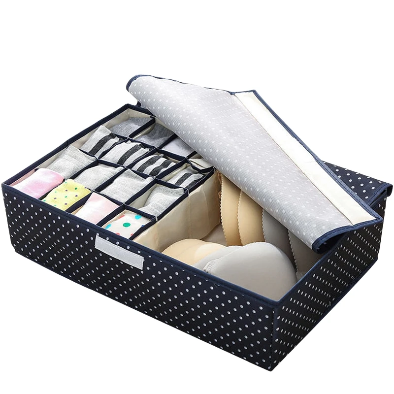 Кутия за съхранение на бельо разтегателен тип начало голяма кутия за украса на тъкан, в която са поставени чорапи, бельо, кутия за сутиен, студентско общежитие Изображение 0