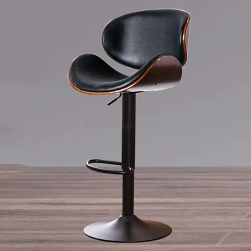 Луксозни дизайнерски Скандинавските Бар Столове С Висока Въртяща се Поставка, Дървена Регулируема Бар Стол За заведение, Модерен Шезлонг За Бар WK Изображение 0