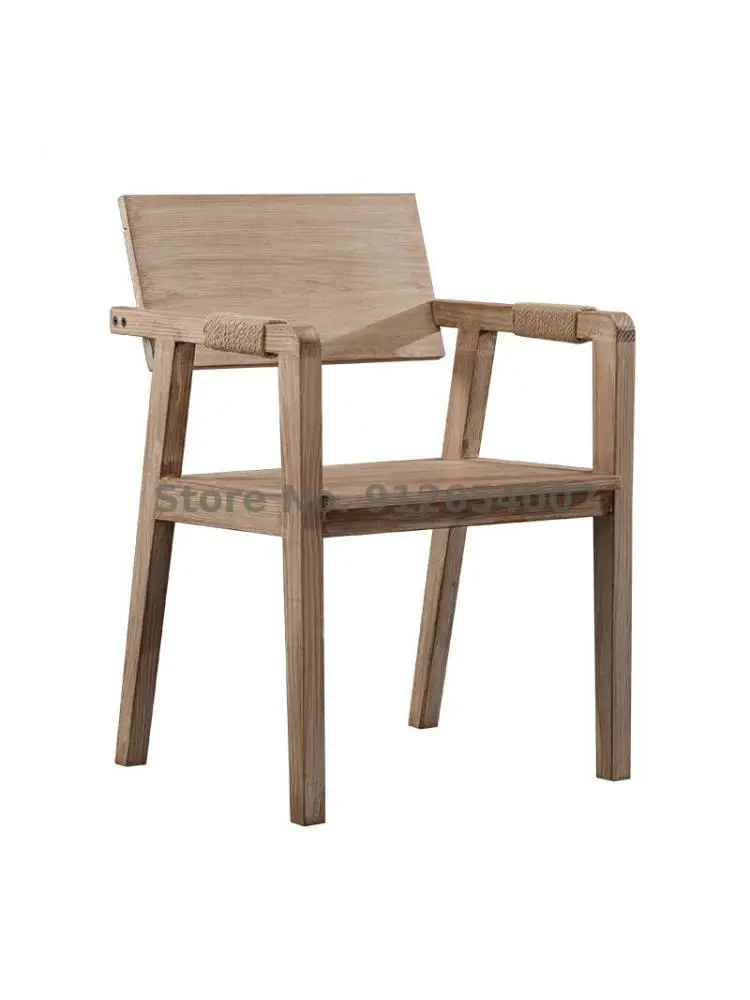 Масив дърво в събирането, Модерен минималистичен стол за хранене, Дизайнерски стол с облегалка, Бюро, стол, кафе-бар, Стол за почивка на семейството Изображение 0