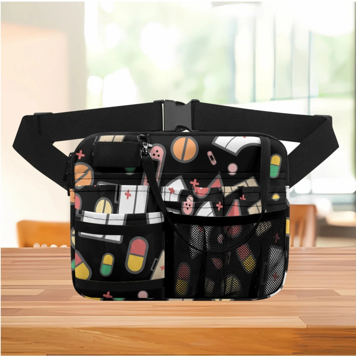 Медицинска чанта за грижи за болни, Регулируем колан, практически поясная чанта с множество джобове, Дамски Органайзер, Скута чанти bolsa feminina Изображение 0