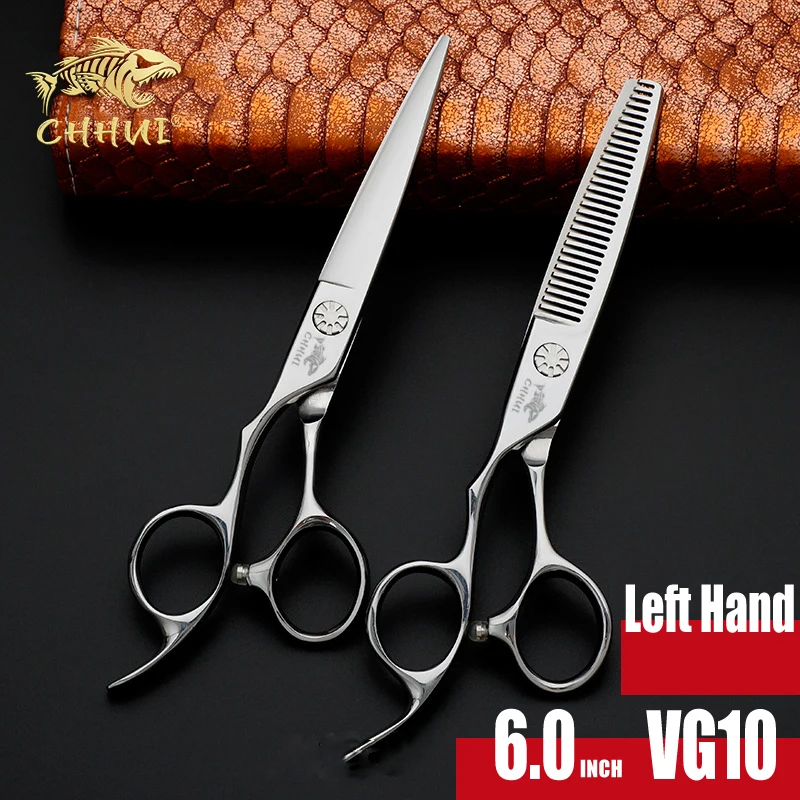 Ножици за коса с Лявата си Ръка 6.0 Професионални Фризьорски Ножици За Разреждане на Фризьорски Ножици Комплект Ножица За Подстригване на Коса VG10 Японската Стомана Изображение 0