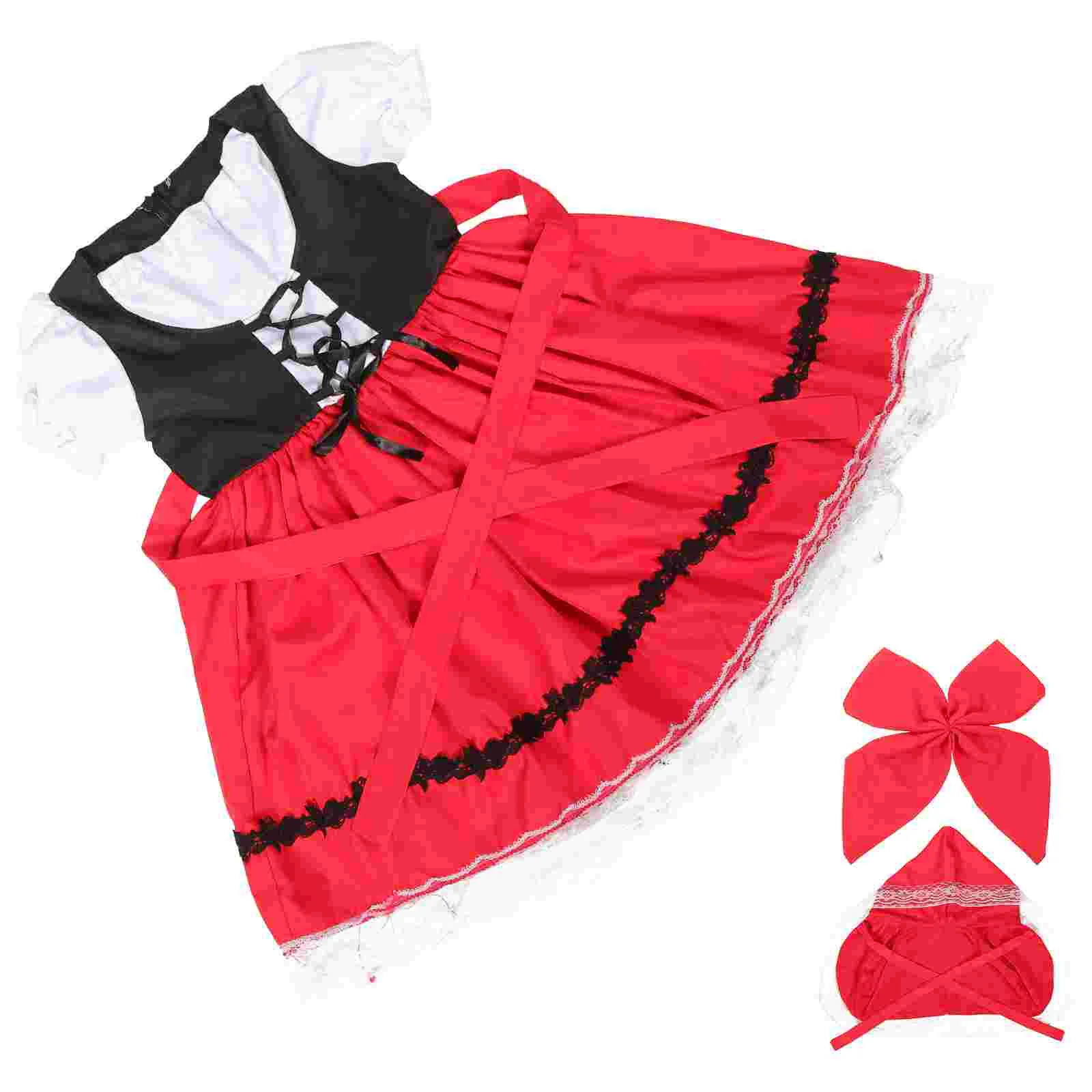 Облекло, костюми с малко Червено с качулка, комплект от рокли за момичета, наметало от плат с качулка За дете Изображение 0