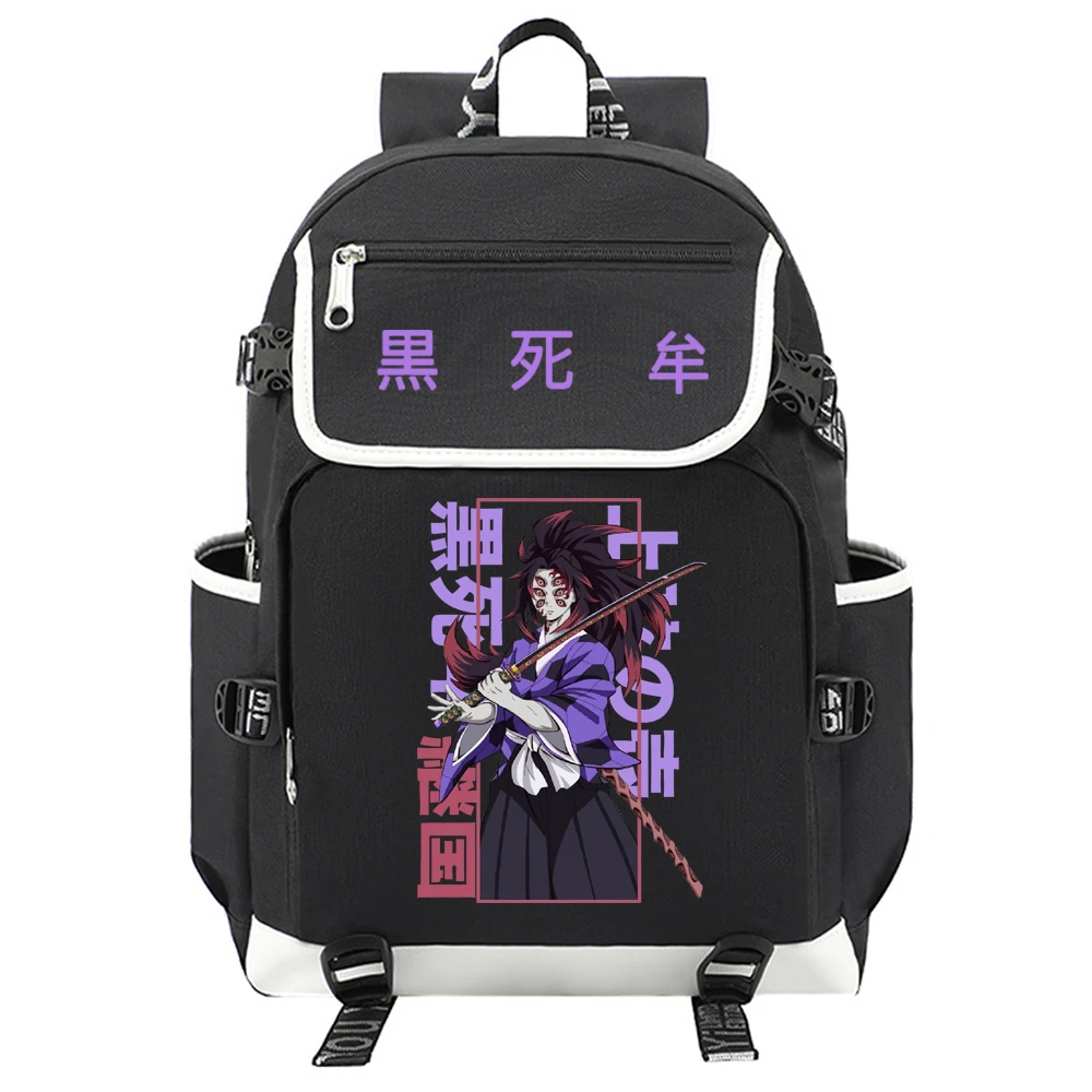 Раница Demon Slayer Kokushibo, Популярни туристически Раници, Спортни училищната чанта на открито, Зареждане чрез USB Изображение 0