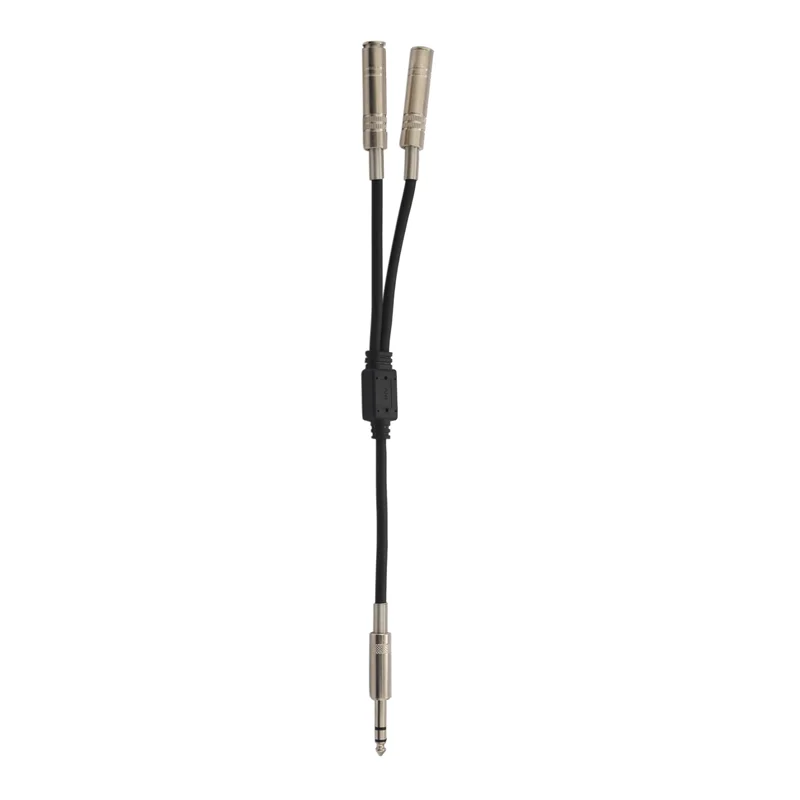 Сплитер стереоразъема 6,35 мм 1/4 инча, кабел-адаптер за свързване на до двойно жакове 6,35 мм Изображение 0