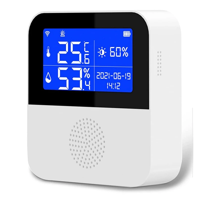 Умен термометър-влагомер, Wifi-следи температурата и влажността с 2,9-инчов LCD дисплей, влага в помещението Изображение 0