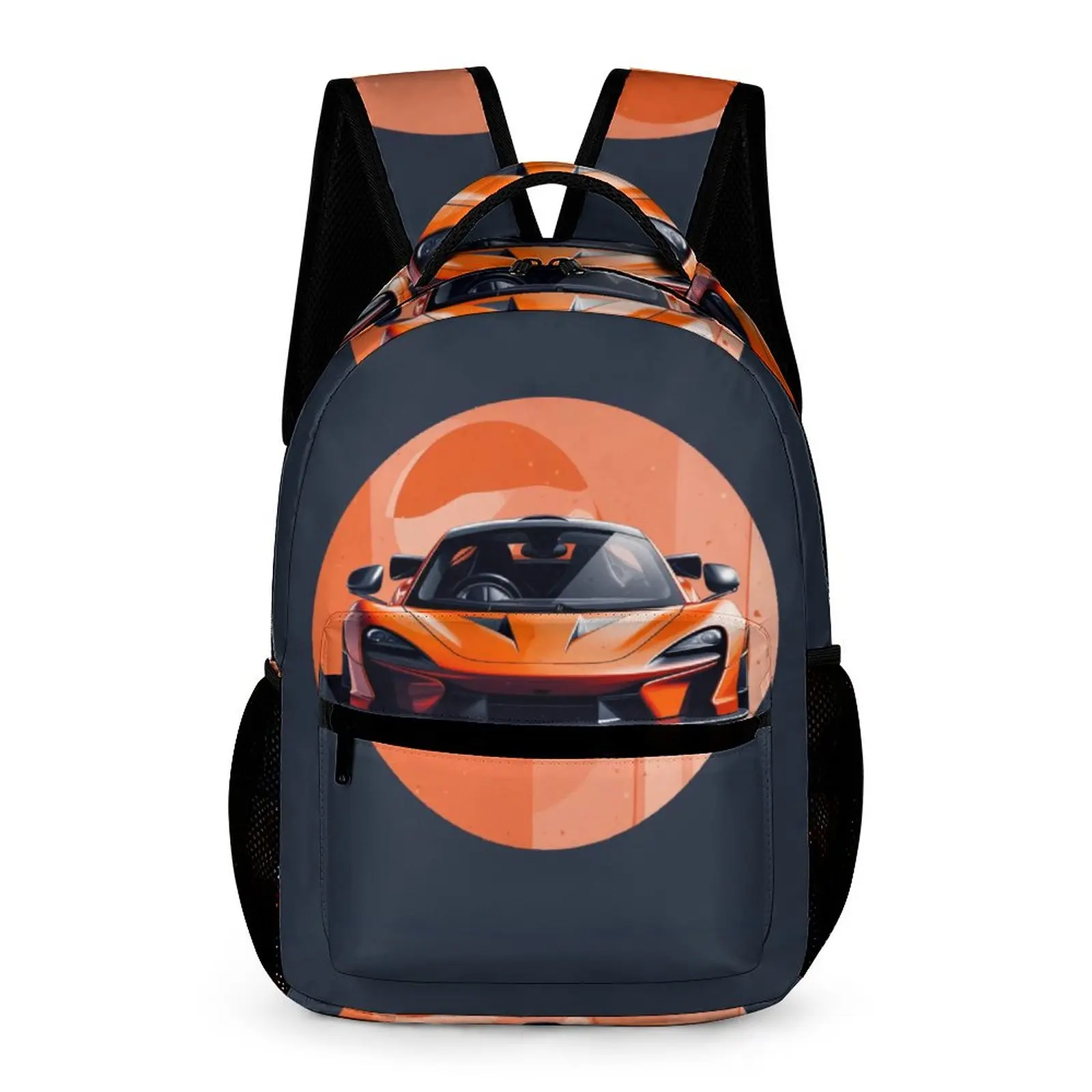 Фантастичен раница за спортния автомобил, Обикновено кръгли минималистичные раници Kawaii За момчета и Момичета, Големи училищни чанти за пътуване, Дизайнерски раница Изображение 0