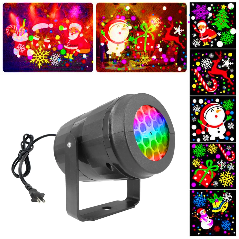 16 Модели Led Коледни проекторных лампи с възможност за завъртане на 360 ° за вътрешно и външно проектор, лампа за празнични партита, Коледни украса Изображение 1
