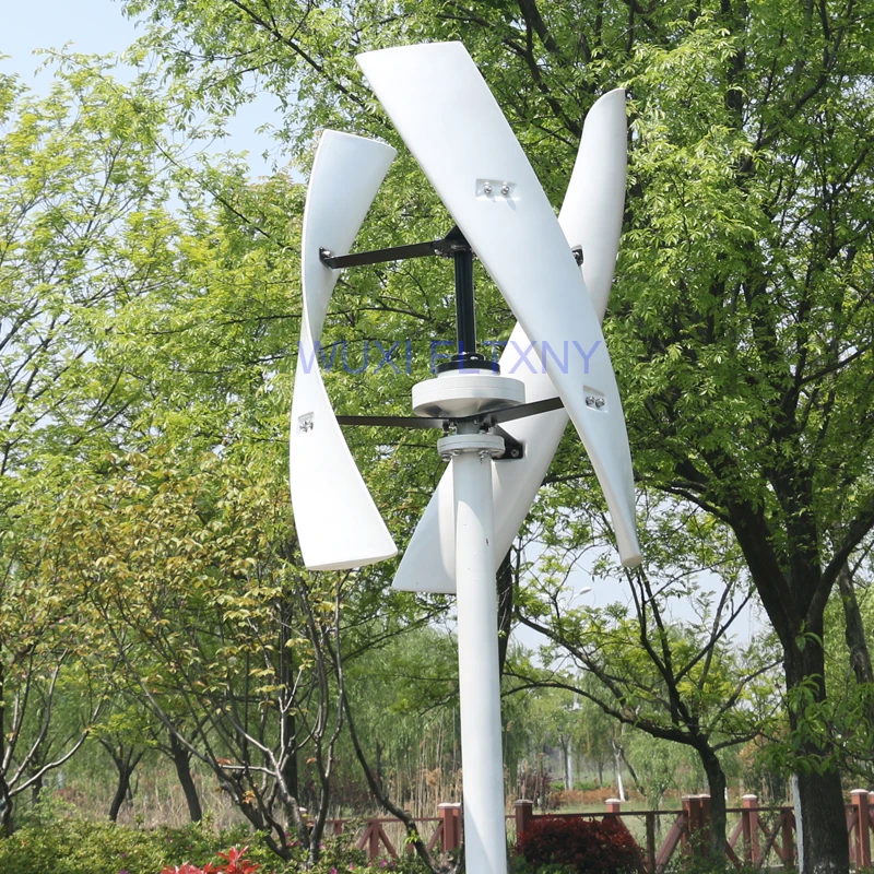FLTXNY 8000 W Вятърна мелница с вертикална ос на Вятърна турбина Генератор 12V 24V 48V С хибриден контролер MPPT за домашна употреба Изображение 1