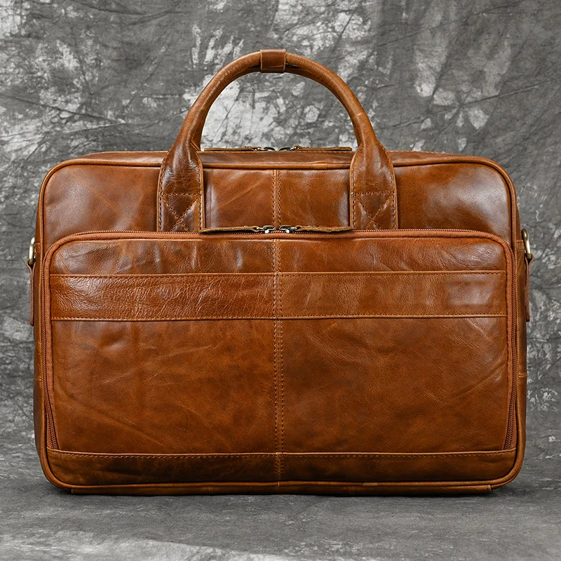 Newsbirds мъжки чанти от естествена кожа, бизнес чанти-месинджър чанта през рамо, на 15.6-инчовата чанта за лаптоп, компютърни чанти, мъжки чанти и калъфи за слой Изображение 1