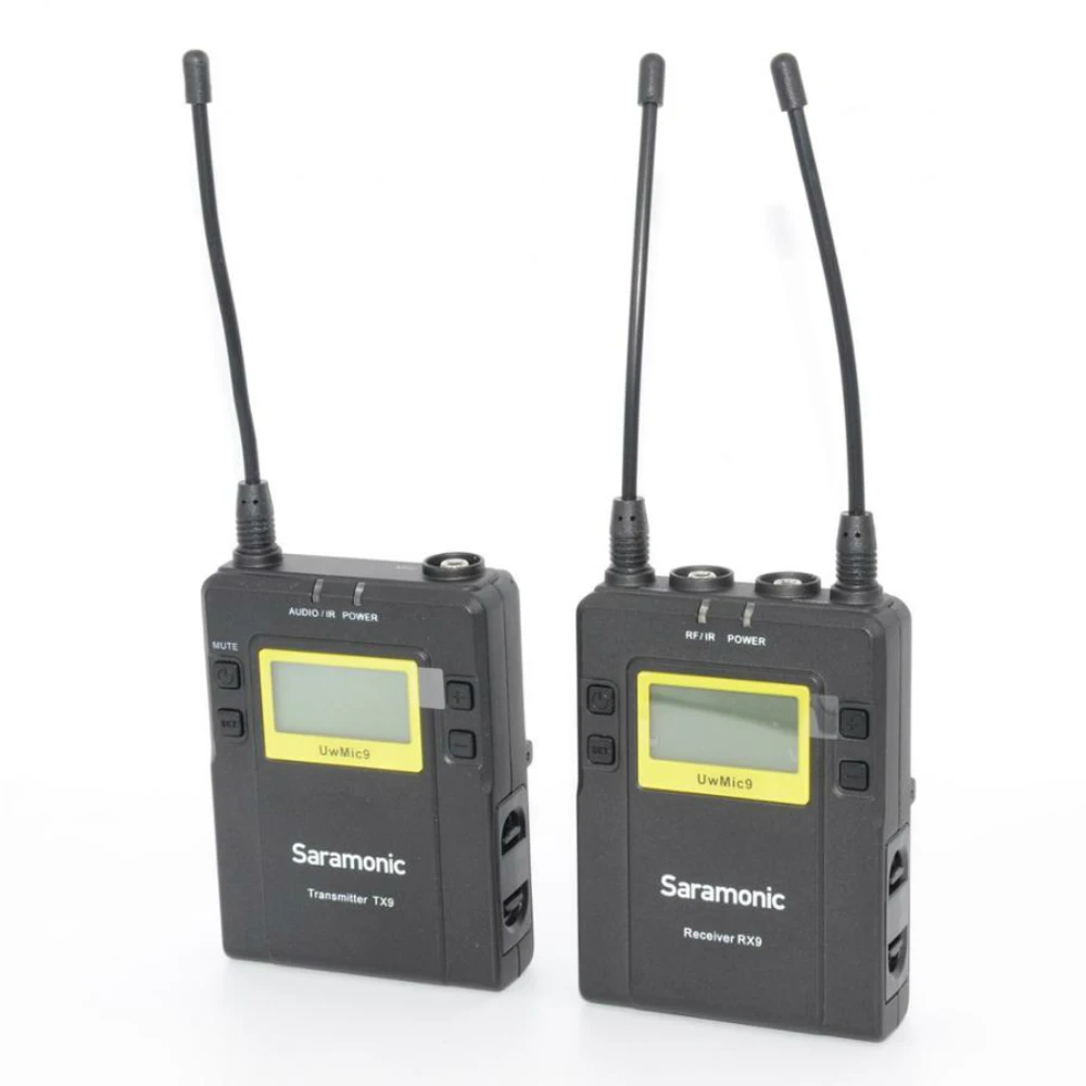 Saramonic UwMic9 (RX9 + TX9) факс разпространение Интервю UHF Безжична Петличная Микрофон система за Цифров Slr Камера Камера Изображение 1