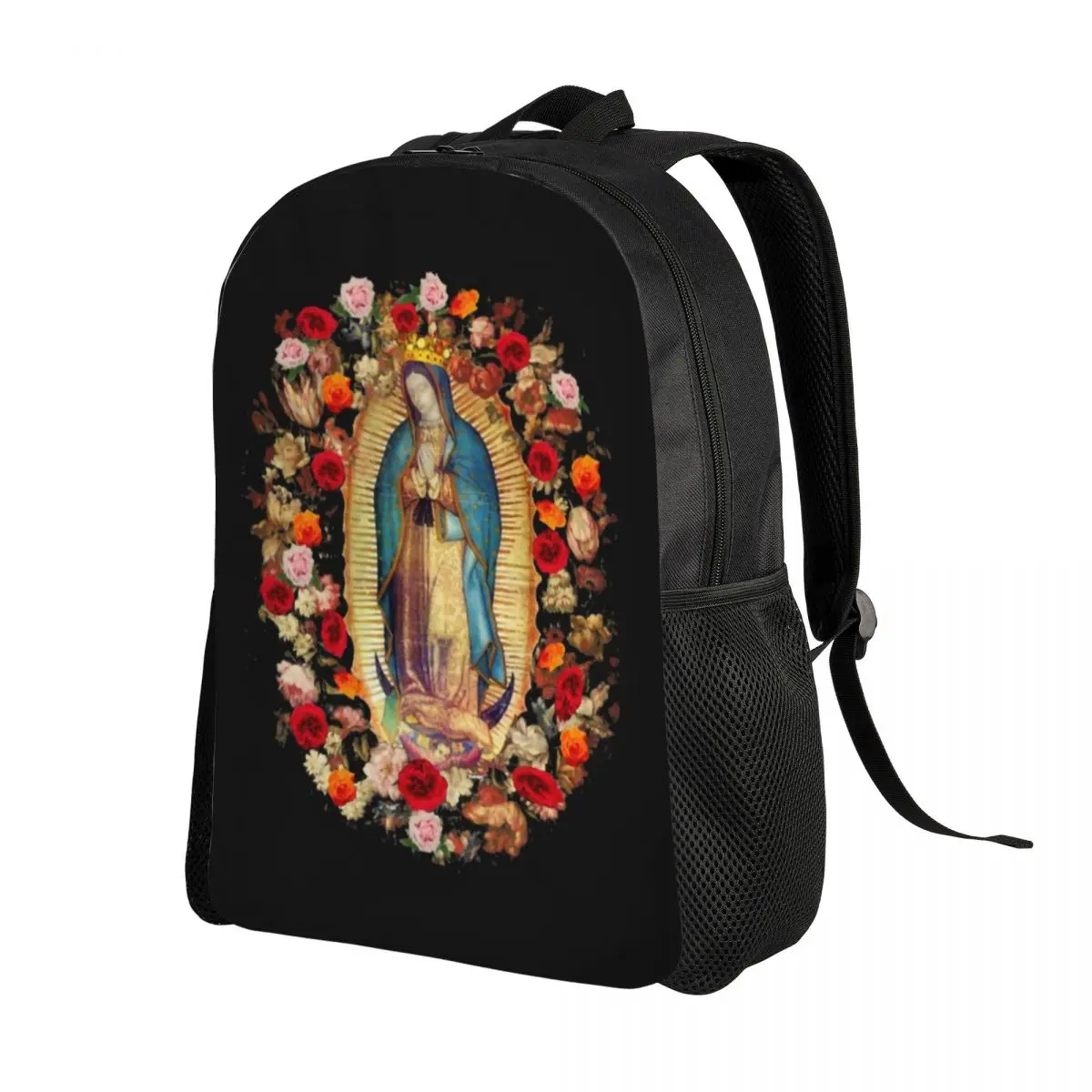 Богородица Гваделупская Мексико Дева Мария Раница за Лаптоп Модерна Чанта за Книги за Студенти Мексико Католически Чанти на Светиите Изображение 1