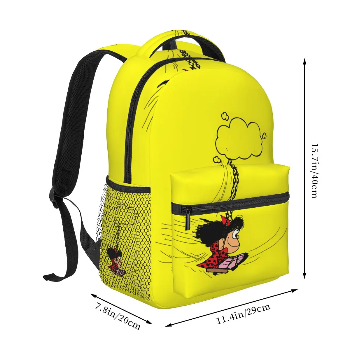 В Облаците Раници Преносими Ежедневни чанти Аниме Mafalda Училищна чанта Подаръци за студенти Изображение 1