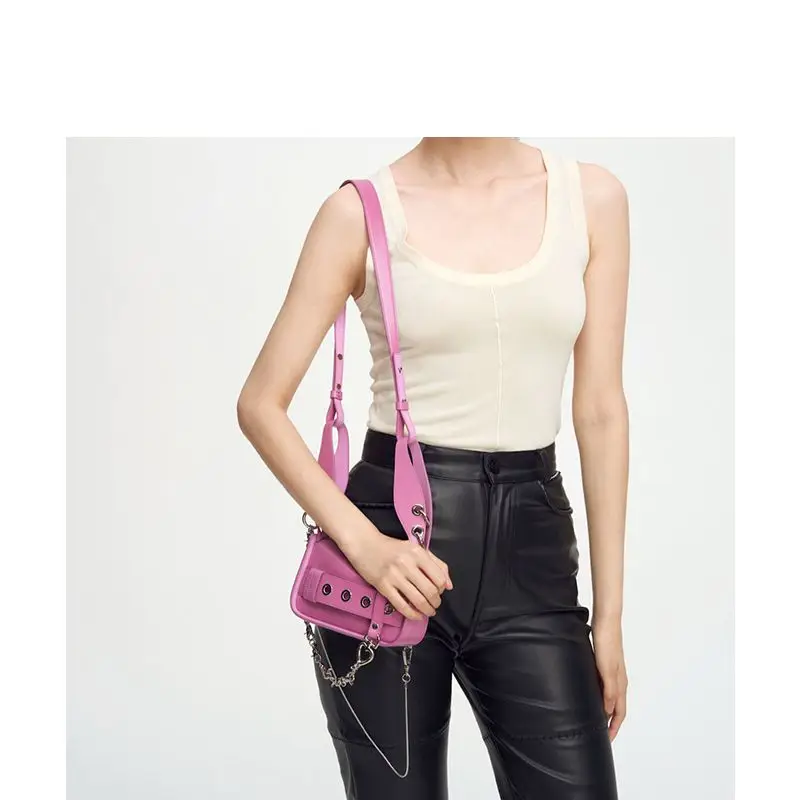 Дамска чанта от естествена кожа в последователността, Новата модерна Ежедневна чанта през рамо, чанта през рамо за момичета, дизайнерски чанти Лукс Изображение 1