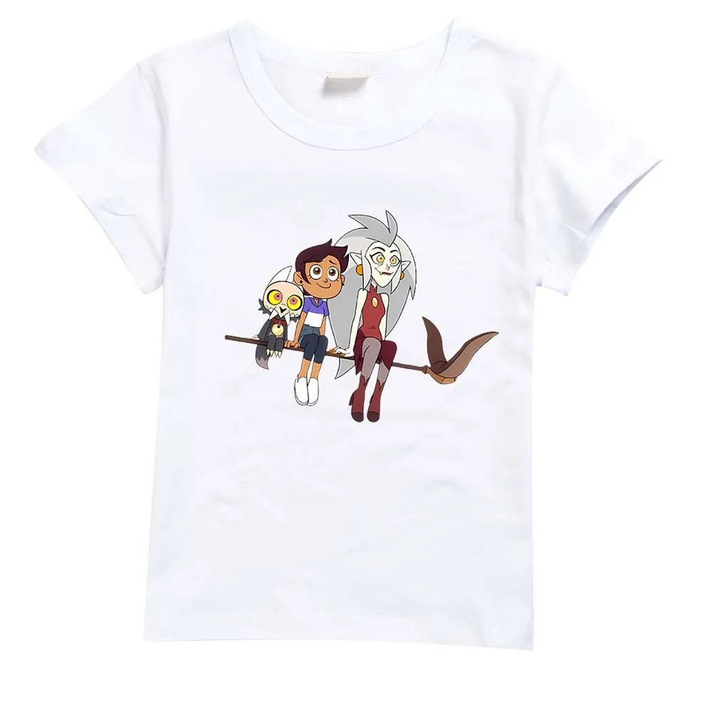 Детска тениска с изображение на Совиного къща, Кавайная тениска с Герои от Аниме, Ежедневни облекла, Тениски За малки Момичета и Момчета, Модни блузи с къс ръкав Изображение 1
