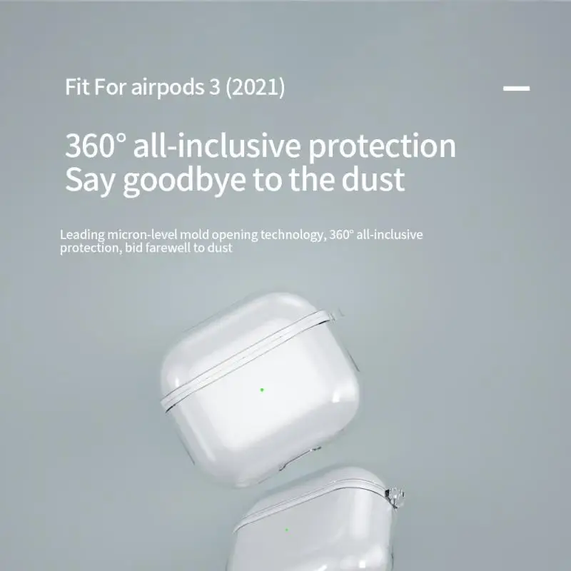 За AirPods 3 Pro Защитен силиконов калъф, Нова однотонная Iphone Bluetooth слушалки, мек калъф, предпазващ калъф, изключително тънък Защитен Изображение 1