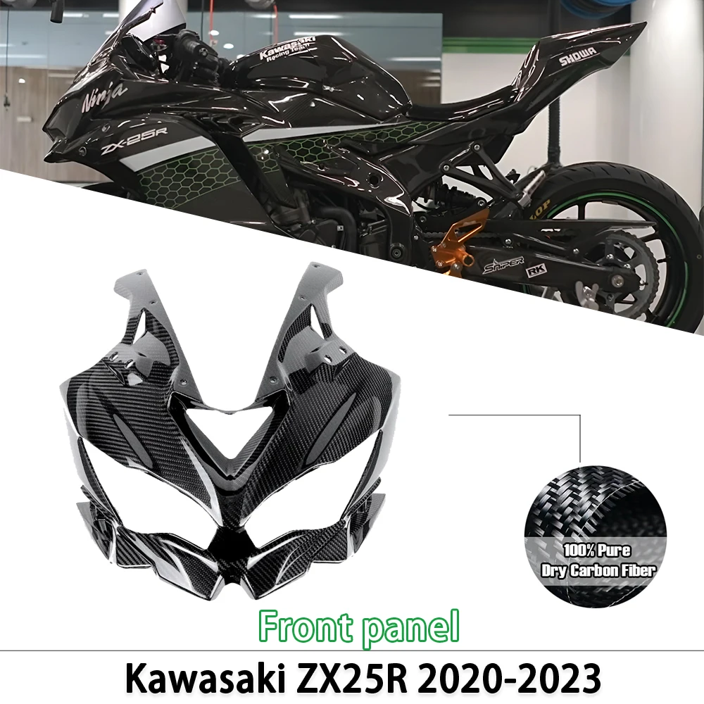 За Kawasaki ZX25R ZX 25R 2020 - 2023 100% Инсталиране на фарове от Въглеродни влакна, Дефлектор на Предния Капак, Аксесоари за мотоциклети Изображение 1