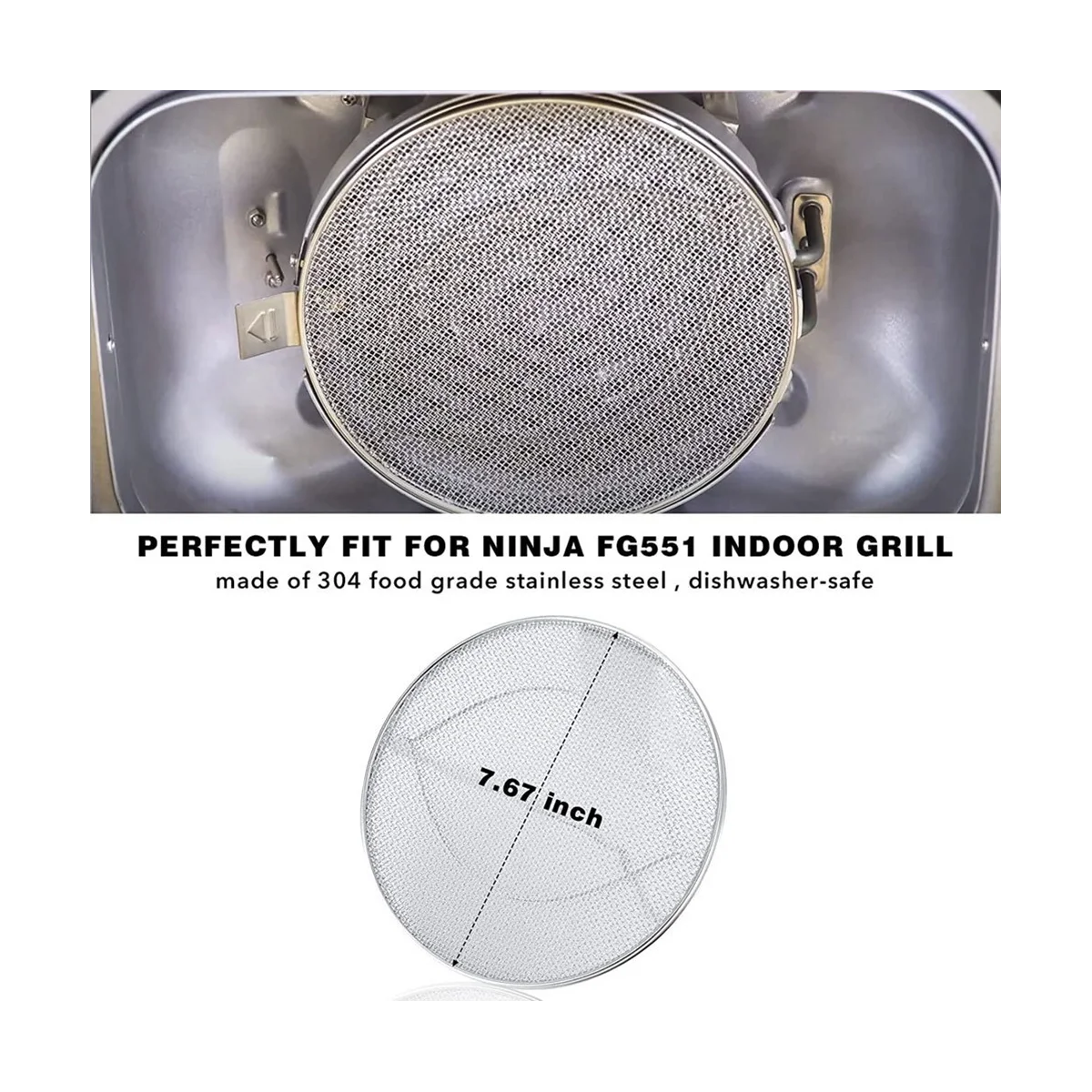 Защита от пръски вода от неръждаема стомана за Ninja Foodi FG551, Аксесоари за вътрешно печене Ninja Foodi Smart XL 6-В-1 за Еднократна употреба Изображение 1