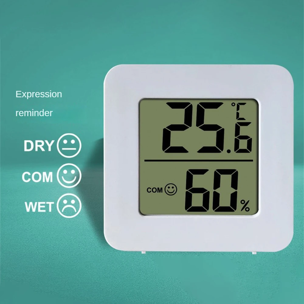 Интелигентен електронен мини-термометър за тяло, сензор за влажност на въздуха, уютна спалня Изображение 1