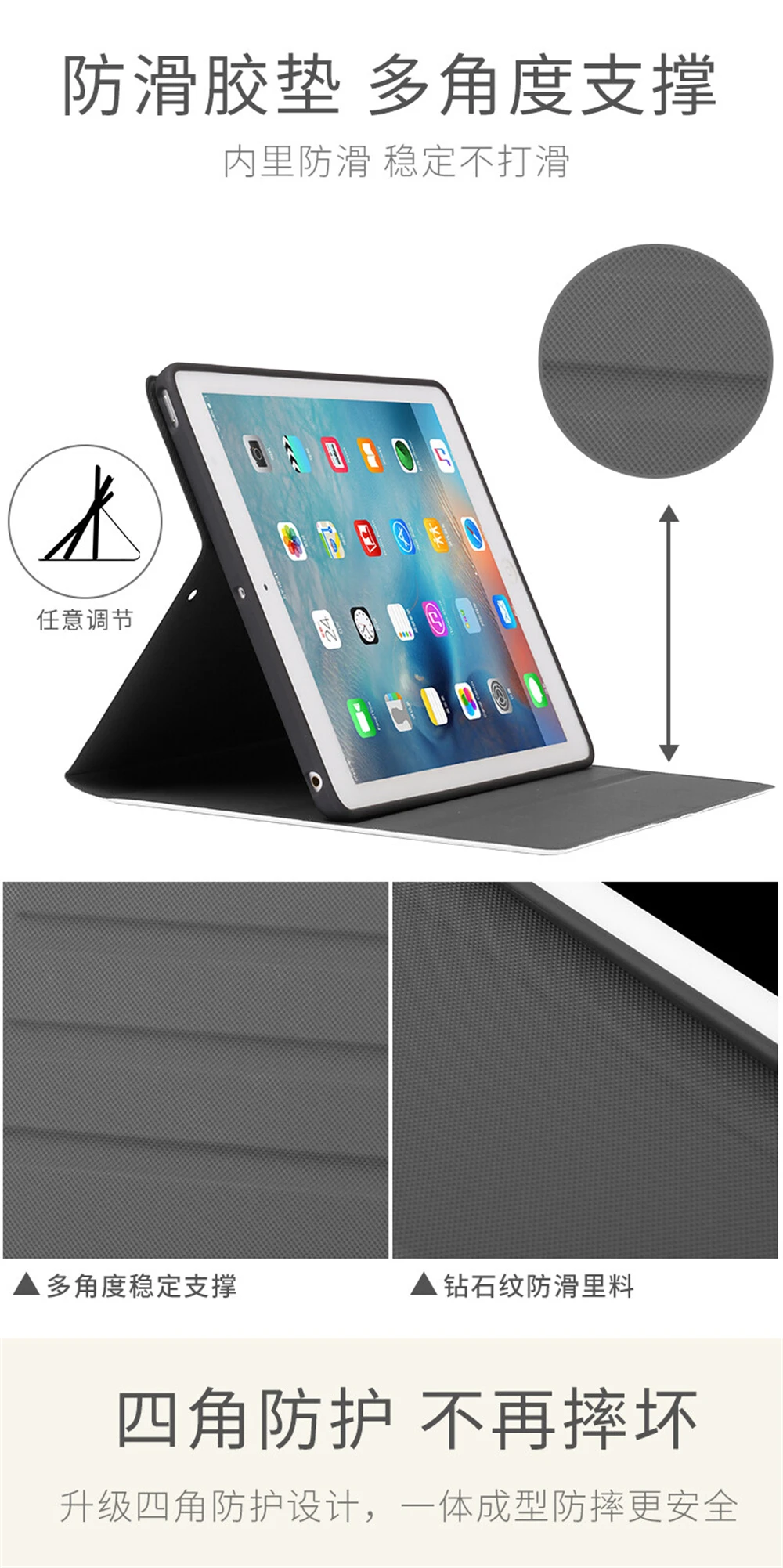 Калъф за iPad 5 Air с един слот за писалка за Apple Ipad Mini 1 2 3 4 5 6 pro 12,9 11 10,5 Калъф за Ipad на 10-ти 9-ти и 8-ти 7-ти 6-ти 5-ти и 4-то поколение Изображение 1