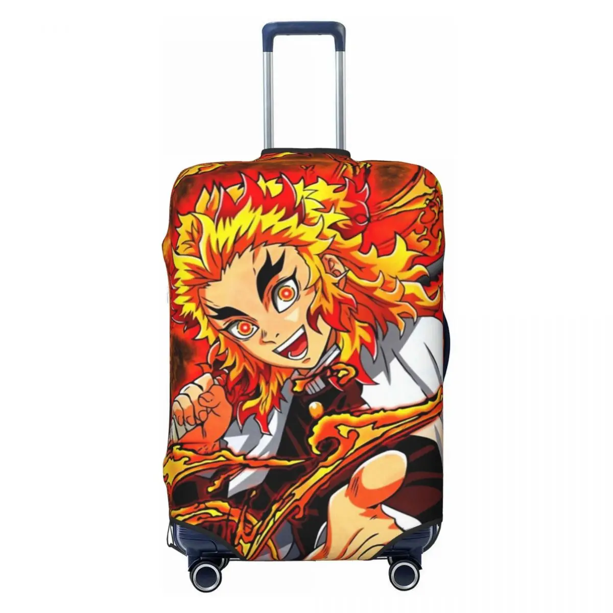 Калъф за куфара от аниме Demon Slayer The Flame Hashira Бизнес-Почивка Практични Аксесоари за багаж Защита Изображение 1