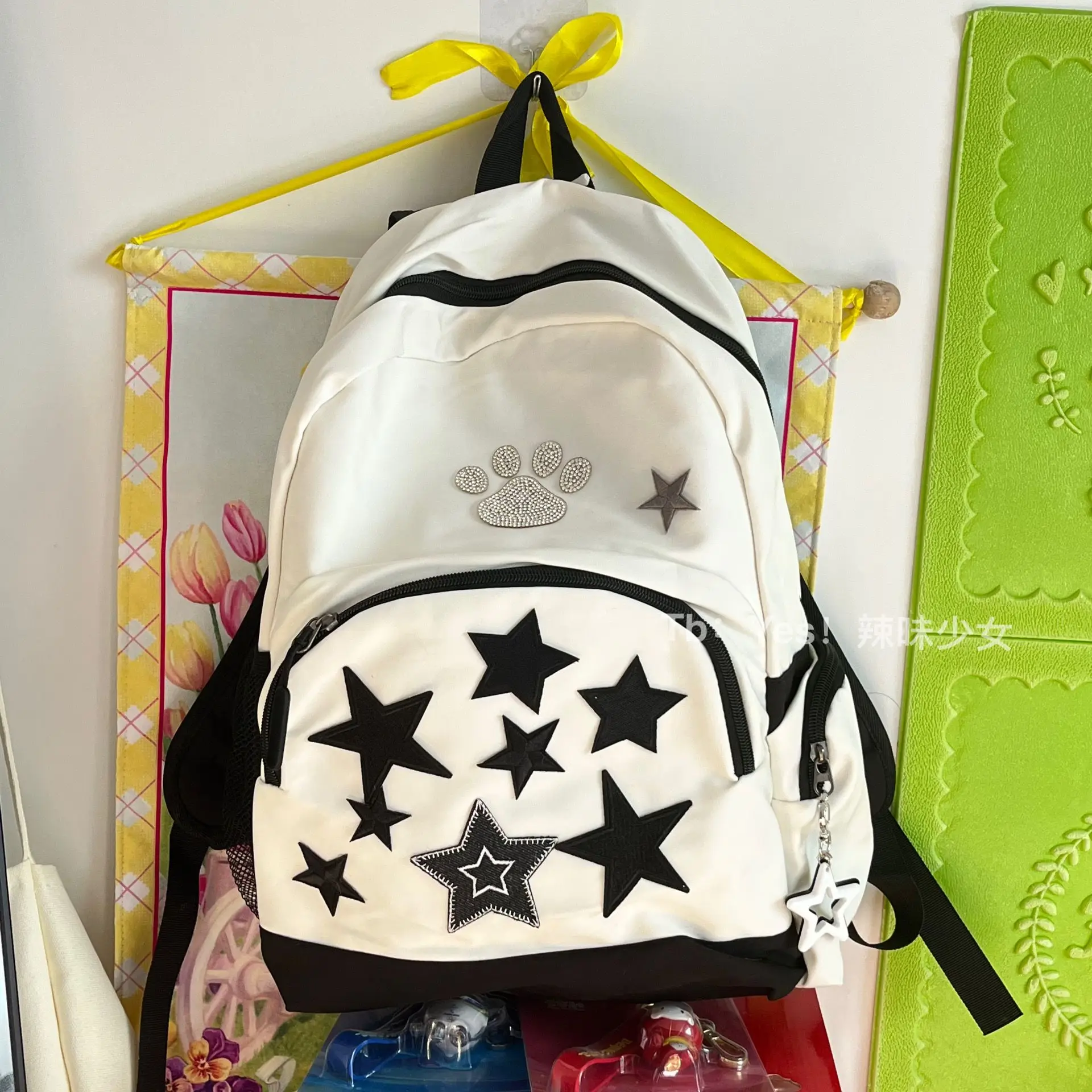 Корейски Y2k Естетически модерни раници с голям капацитет Sweet Star, ученически чанти за прекрасната студенти, Японски раница за пътуване в стил гръндж Изображение 1