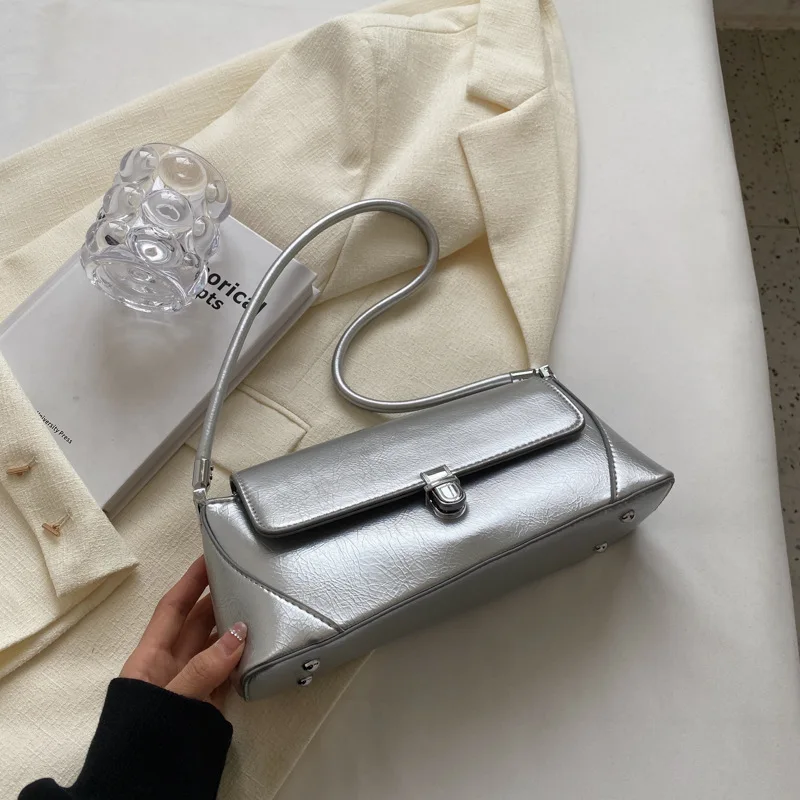 Луксозна Дизайнерска чанта за подмишниците, чанта през рамо от изкуствена кожа за жени, 2023, чанти-тоут, Летни Дамски Малки квадратни чанти Ins Изображение 1