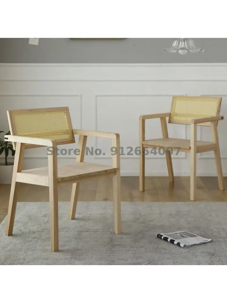 Масив дърво в събирането, Модерен минималистичен стол за хранене, Дизайнерски стол с облегалка, Бюро, стол, кафе-бар, Стол за почивка на семейството Изображение 1