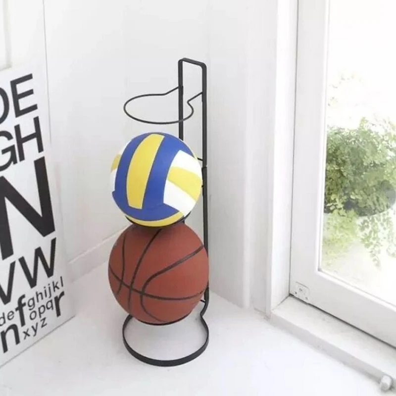 Новият дисплей на Футболна топка Стойка за съхранение на топки Волейбольный Произведено Органайзер Футболен спортен притежателя Баскетбол Изображение 1