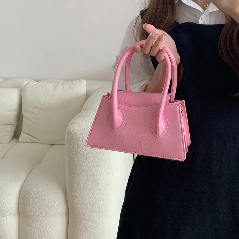 Просто модерна дамска чанта-месинджър, Малки квадратни клатчи, портмонета и чанти, обикновена дамска чанта през рамо за жени Изображение 1