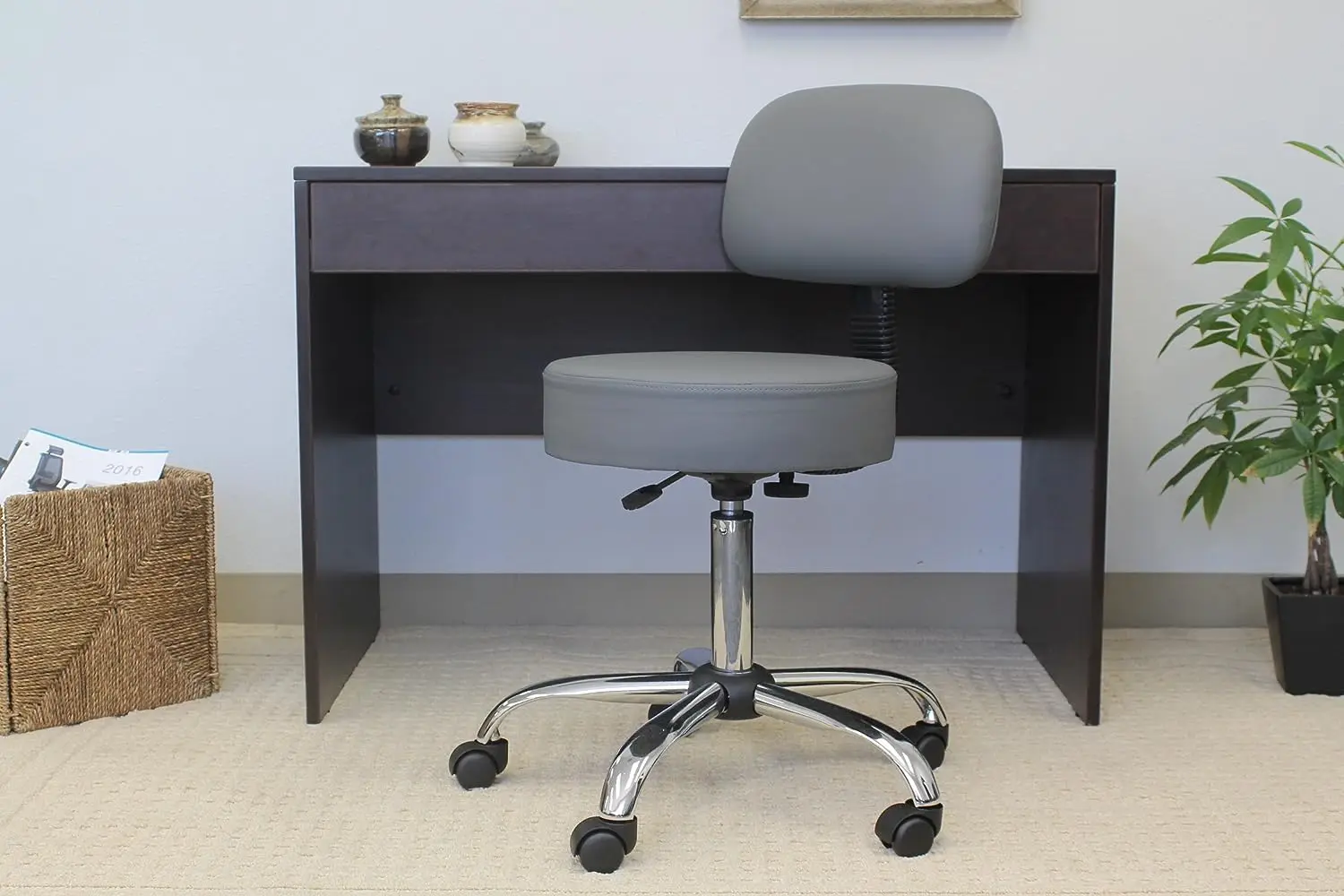 Професионален стол за рисуване Well Medical Spa с облегалка, сив Изображение 1