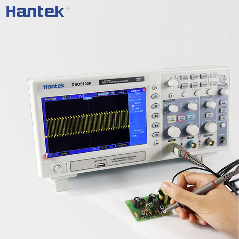Цифров Осцилоскоп Hantek 3в1 + Генератор на сигнали + Мултицет USB Преносим Канал 2 40 Mhz 70 Mhz Многофункционален Тестов Измерител на Изображение 1