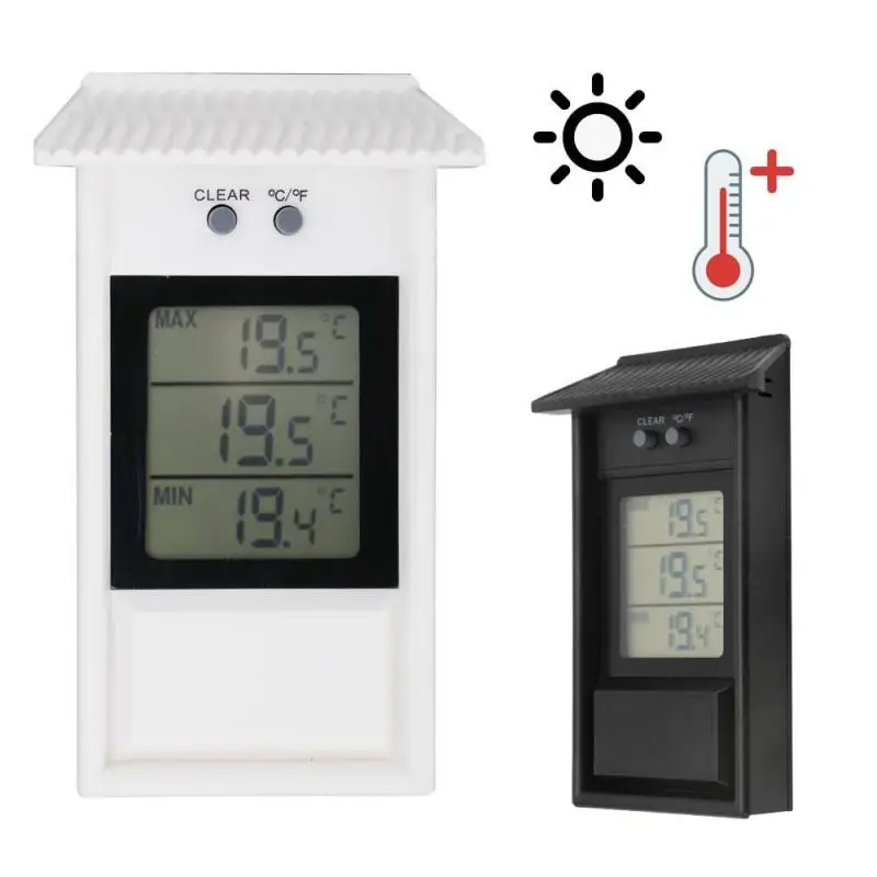 Цифров термометър за контрола на температурата в помещения и на улицата -20 ~ 50 ℃ Максимален и минимален термометър за градина и оранжерия Изображение 1