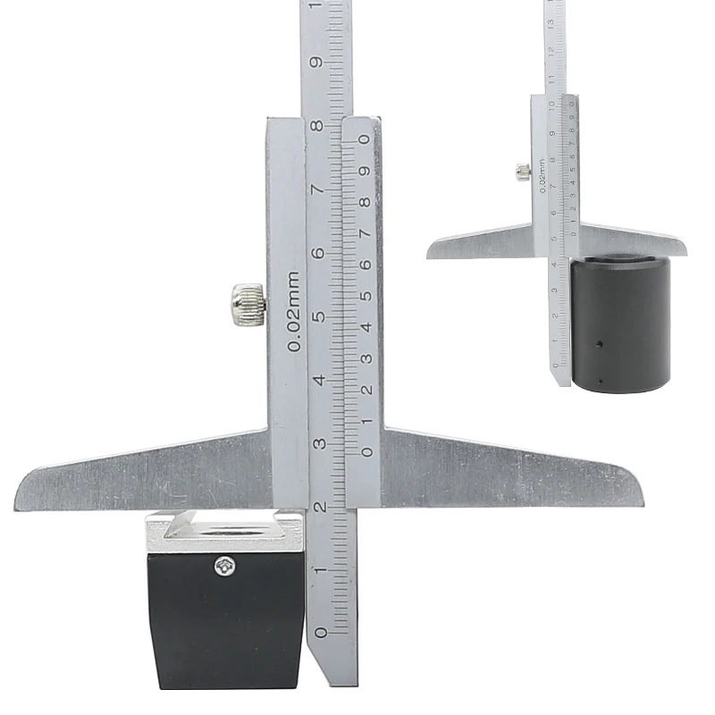 Штангенциркуль с нониусом за измерване на дълбочината на метал 0-150/0-200/0-300/0-500 Професионален глубиномер мм, инструмент за измерване на дълбочина на детайла, Метричен тестер дълбочина Изображение 1