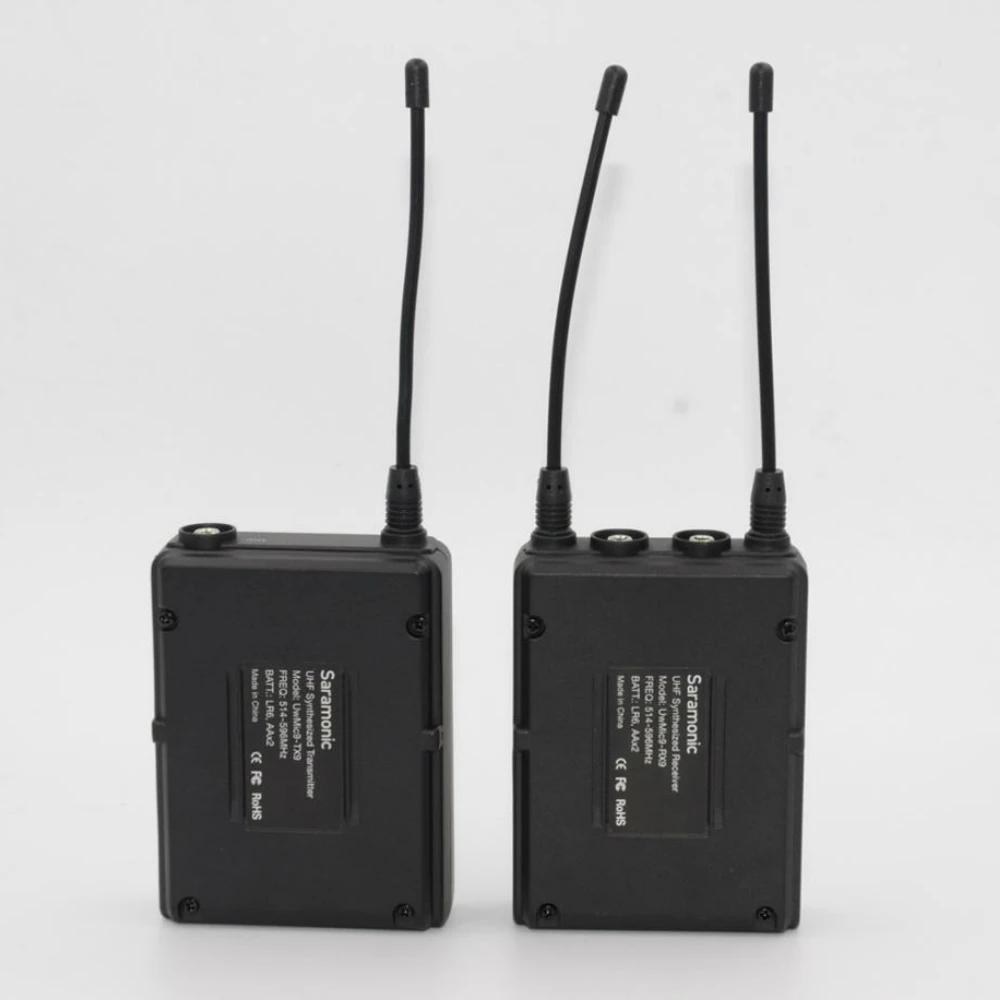 Saramonic UwMic9 (RX9 + TX9) факс разпространение Интервю UHF Безжична Петличная Микрофон система за Цифров Slr Камера Камера Изображение 2