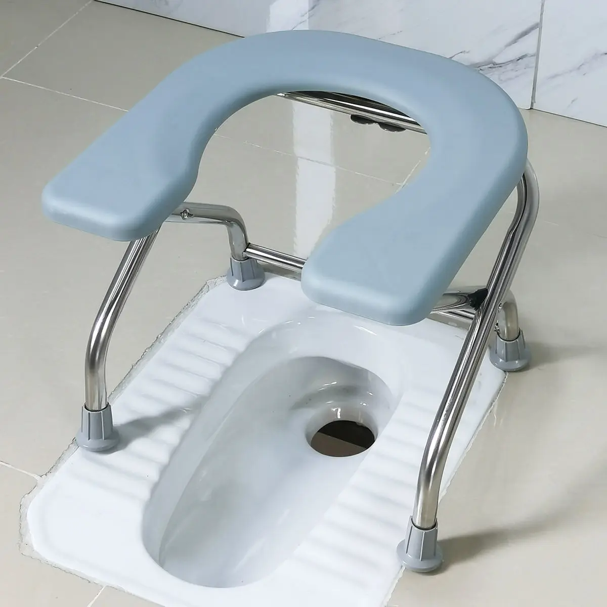 U-Образна Сгъваем Стол За бременни-Възрастни Хора Стол за тоалетна Стол От неръждаема стомана Стол за тоалетна демократ и Тоалетна Изображение 2