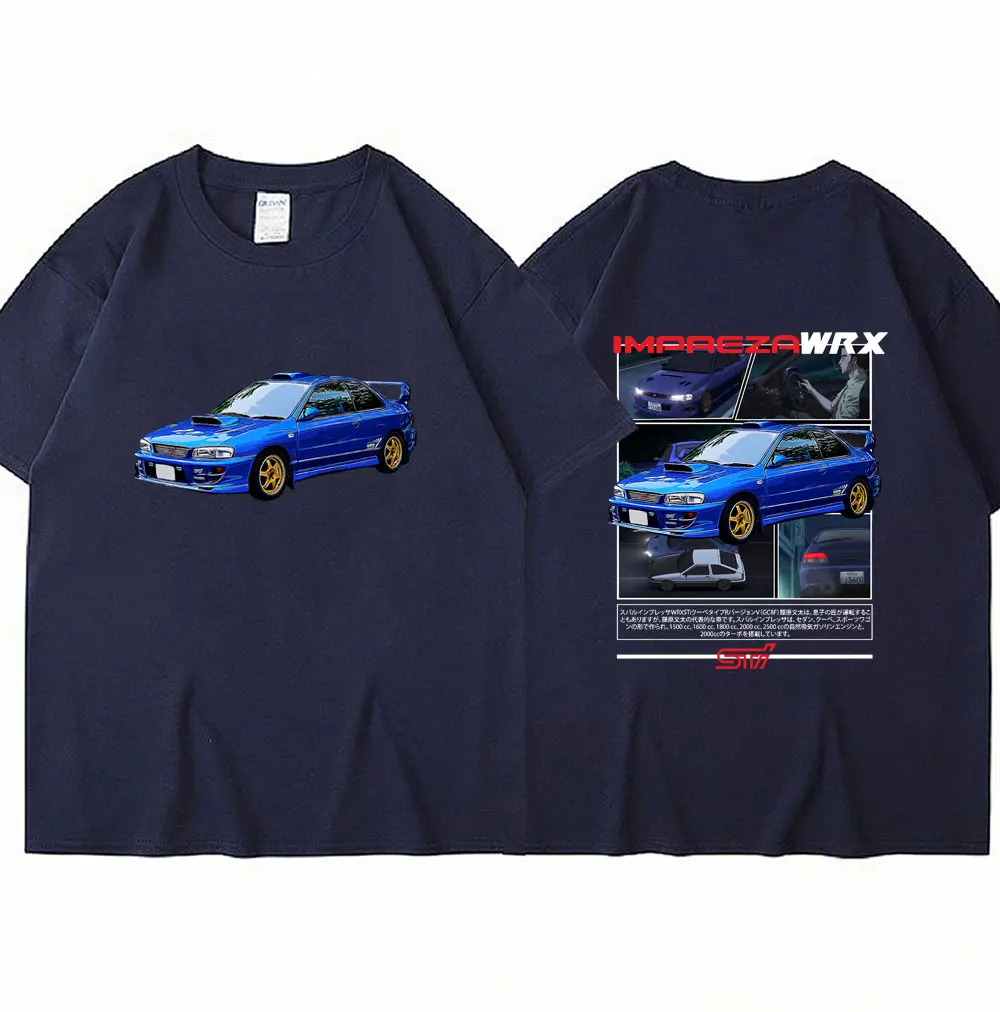 Аниме Initial D Drift Състезателен автомобил AE86 Тениска Takumi Fujiwara R34 Skyline GTR JDM Тениски всеки ден повече от Големи Мъжки Дамски Памучни Тениски Изображение 2