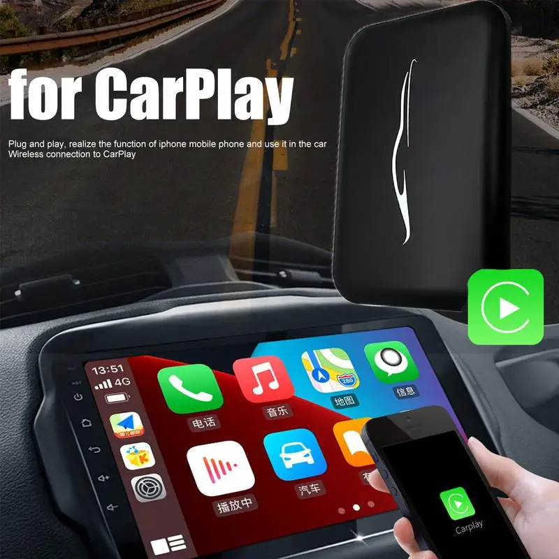 Безжична автомобилна игра ForApple Auto Car Play, портативен мултимедиен плеър, поддръжка на динамиката на Син Зъб, Огледална връзка, Airplay Изображение 2